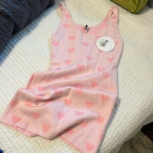 Princess Polly NWT Pink Dress with Hearts